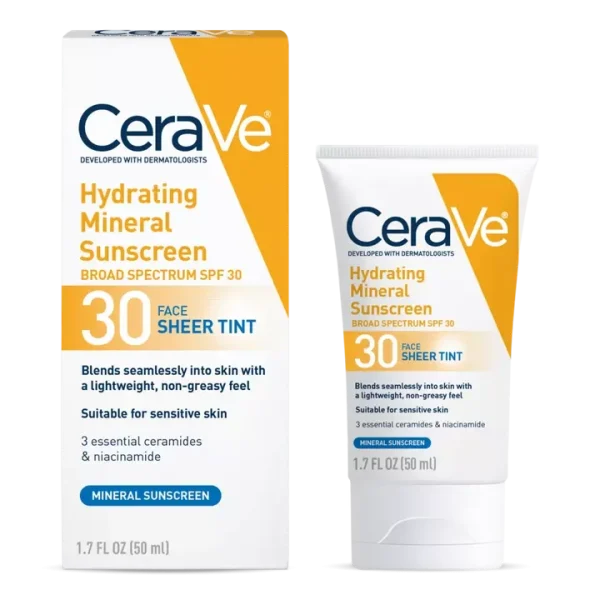 Cerave Hydrating Sheer Sunscreen Broad Spectrum SPF 30 for Face & Body