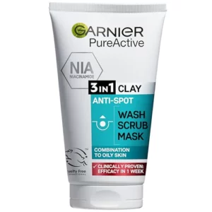 Garnier 3 In 1 Clay Anti-Spot Wash Scrub Mask