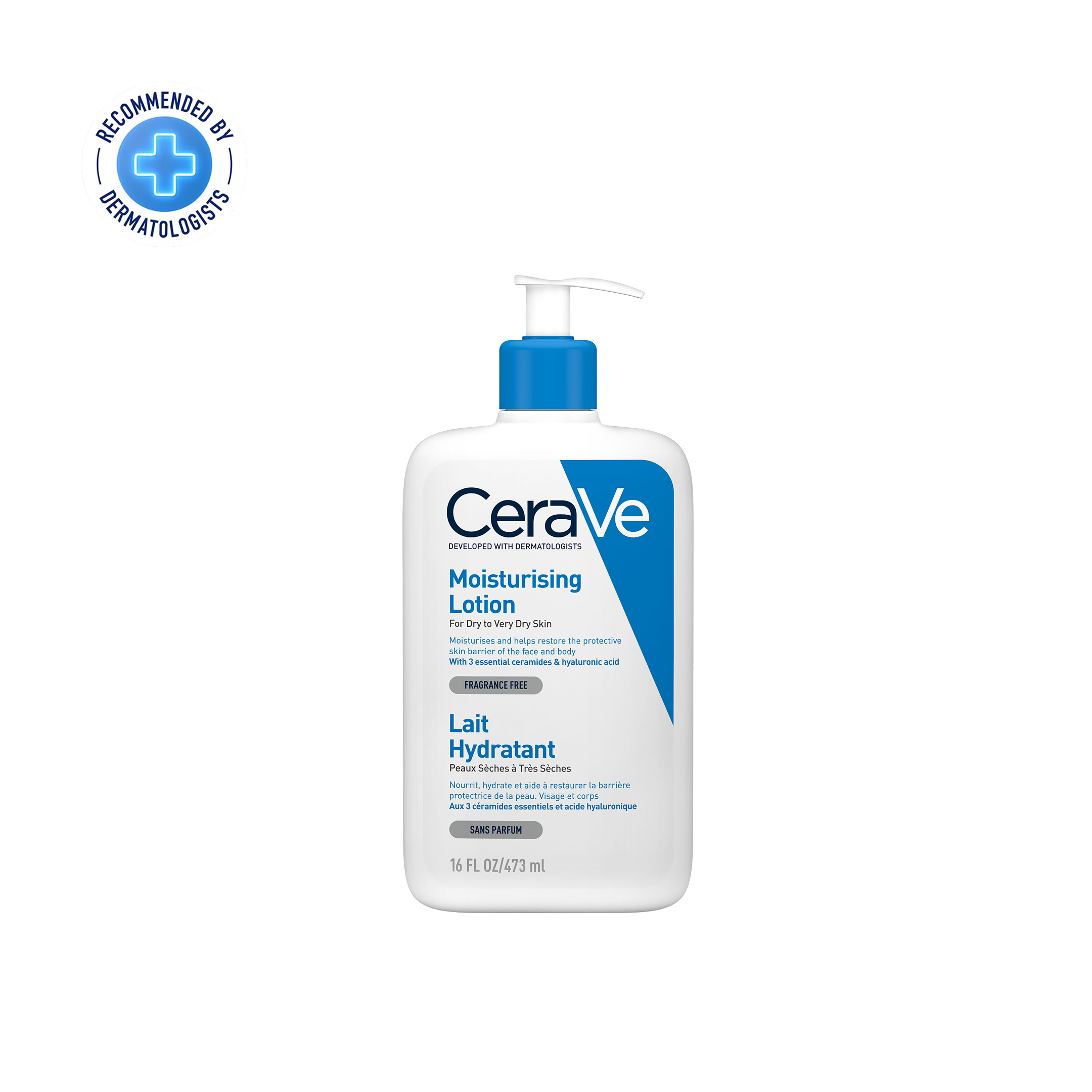 CeraVe Moisturising Lotion for Dry to Very Dry Skin 236ml with Hyaluronic Acid and 3 Essential Ceramides
