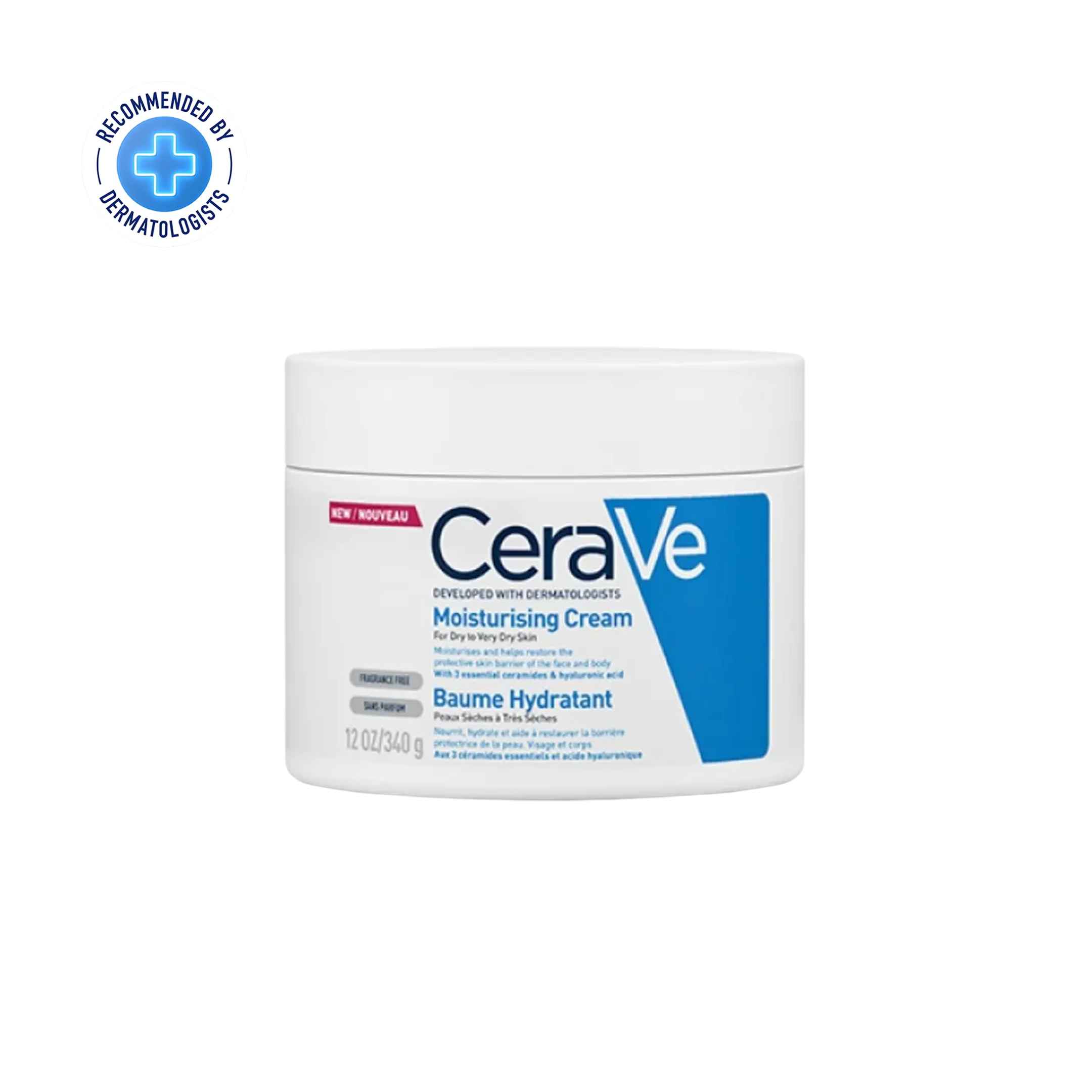 CeraVe Moisturising Cream for Dry to Very Dry Skin with Hyaluronic Acid and 3 Essential Ceramides