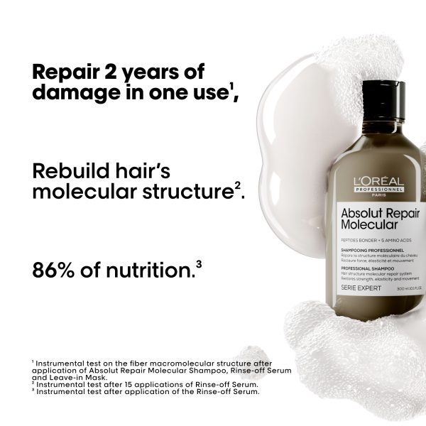 L’Oréal Professionnel Absolut Repair Molecular Sulphate-free Shampoo - Image 2