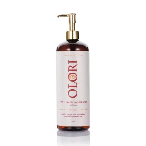 Olori damage be gone 3 in 1 multi conditioner with shea leave in detangle rinse out 500ml