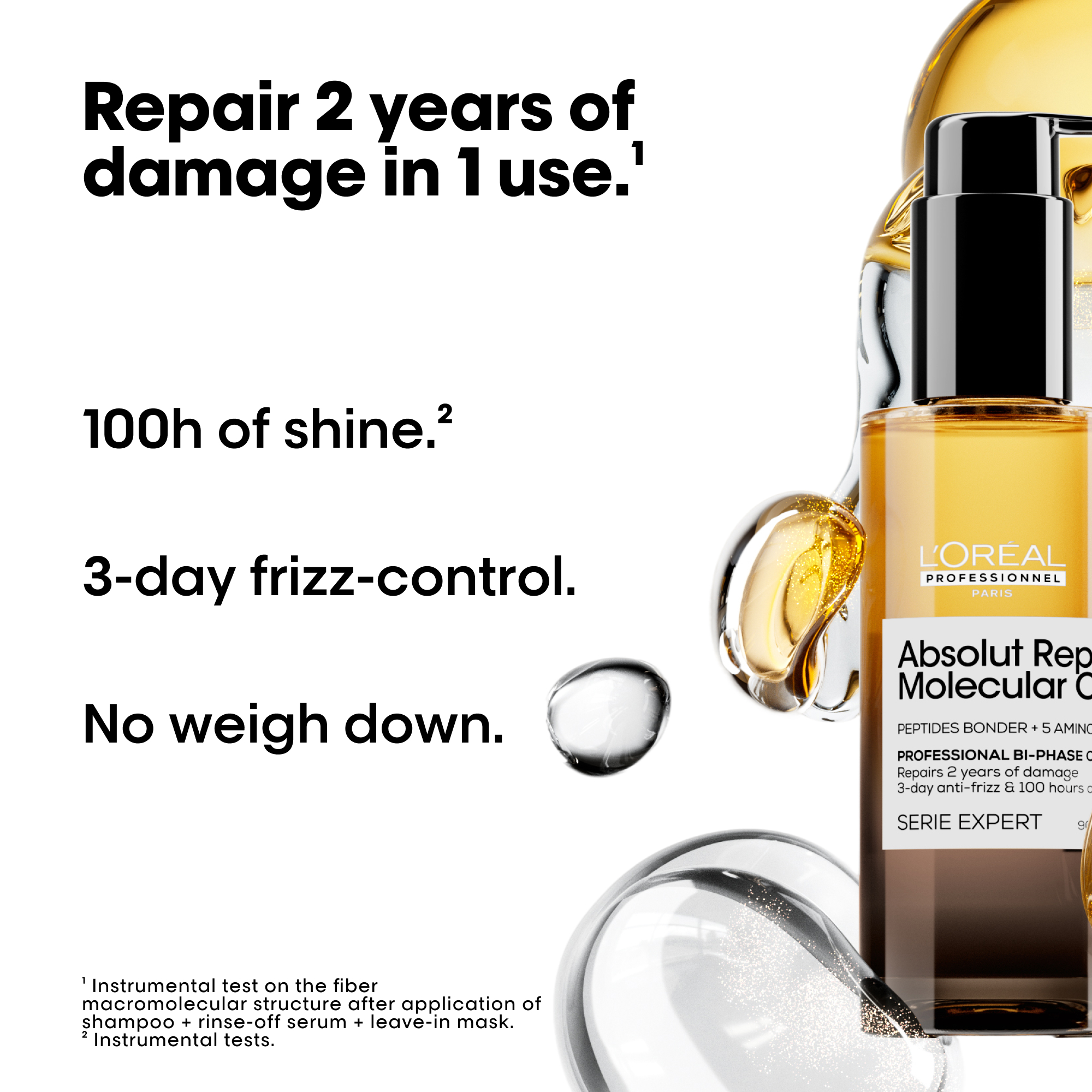 L&rsquo;Or&eacute;al Professionnel Absolut Repair Molecular Bi-Phase Oil - Image 2