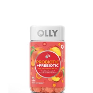 OLLY Probiotic + Prebiotic Gummies - Peachy Peach(30 Gummies)