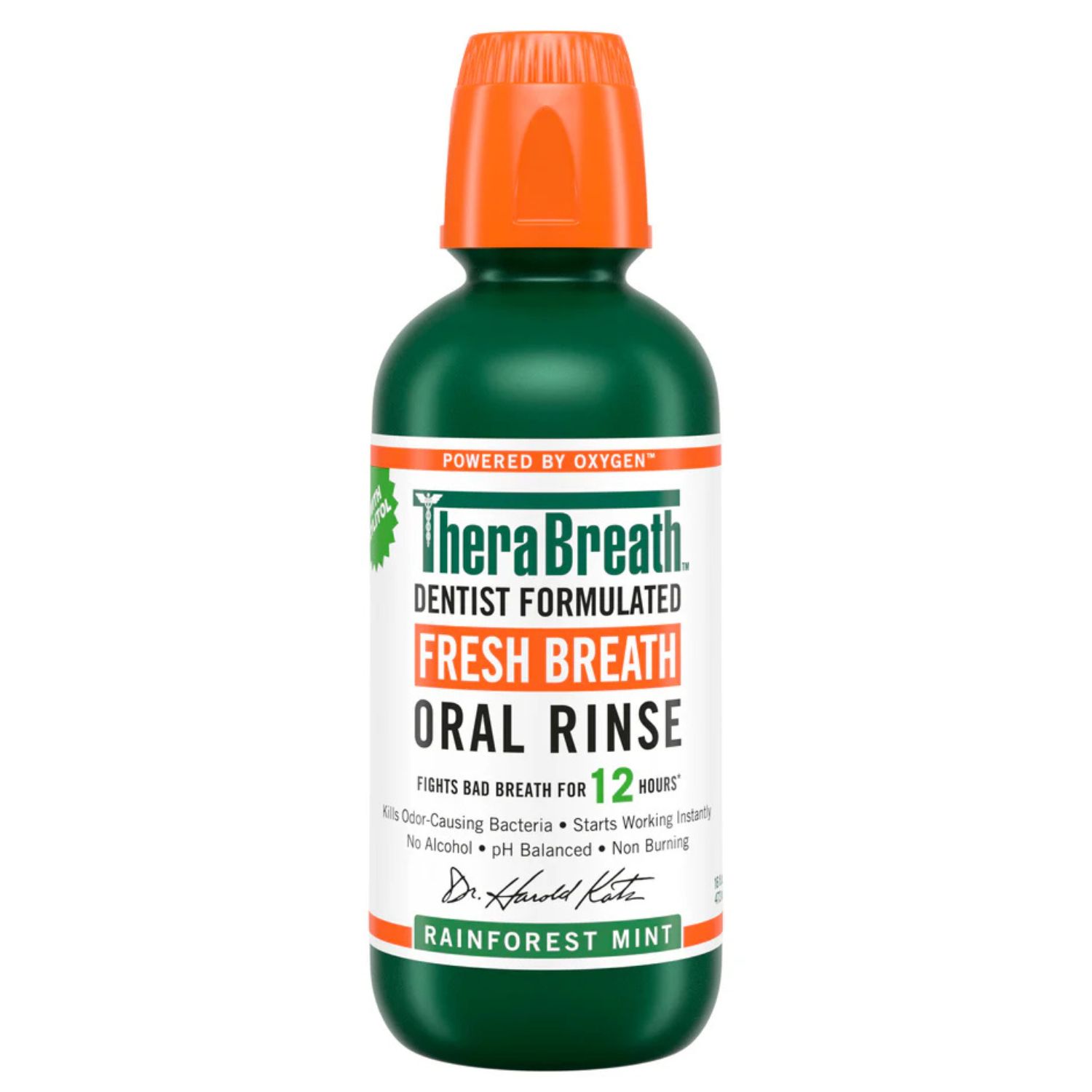 TheraBreath Dentist Formulated Fresh Breath Oral Rinse Rainforest Mint 473ml