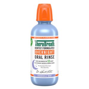TheraBreath Dentist Formulated Overnight Oral Rinse - Chamomile Mint 473ml