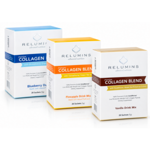 Relumins Premium Collagen Blend with Glutathione, Green Tea Extract and CoQ10(20 Sachets).